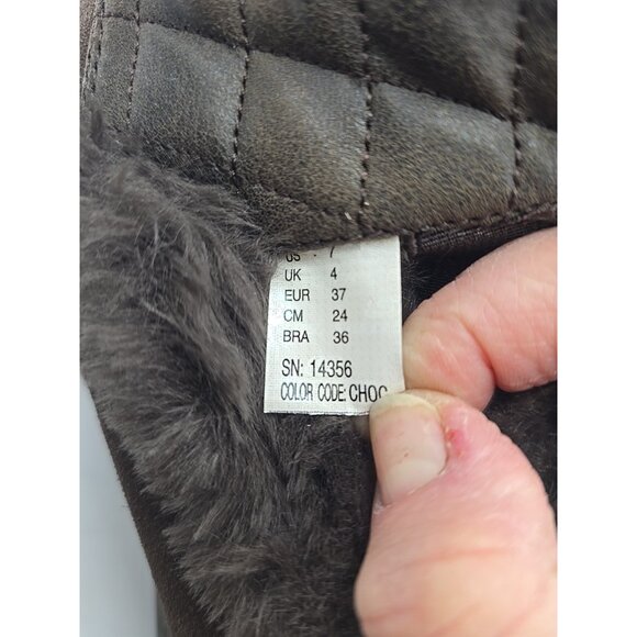 Skechers Go Ga Mat 5 Gen Brown Ankle Boots Booties Comfort Fur Lined Slip On 7 - Picture 9 of 10